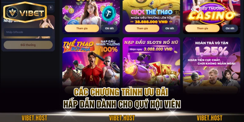 Các chương trình ưu đãi hấp dẫn dành cho quý hội viên