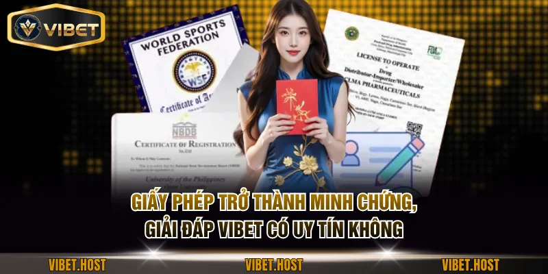 Giấy phép trở thành minh chứng, giải đáp VIBET có uy tín không