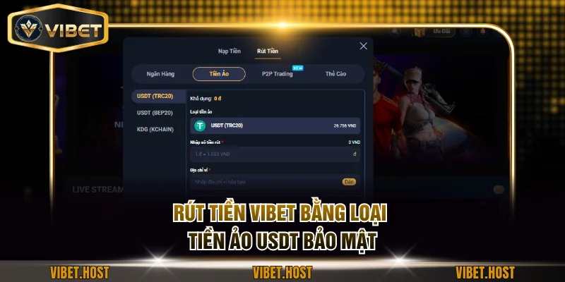 Hướng dẫn rút thưởng thông qua USDT mạng TRC20