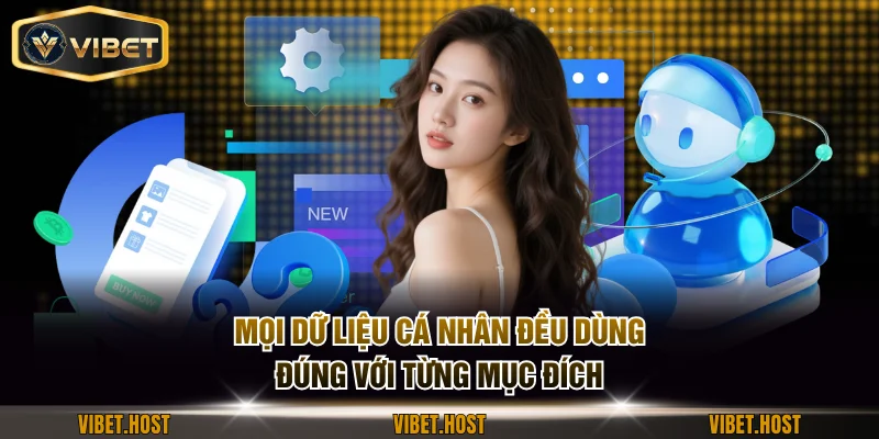 Mọi dữ liệu cá nhân đều dùng đúng với từng mục đích