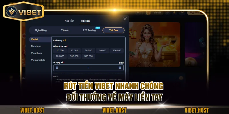 Rút tiền VIBET